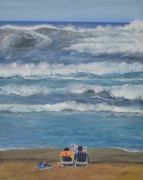 THE BIG WAVE 64cm x 83cm Oil on canvas