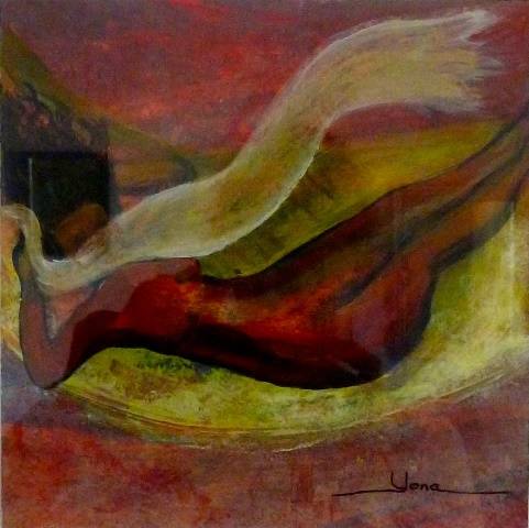 COOL BREEZE 30cm x 40cm Mixed medium on card