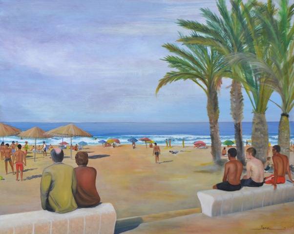 SUNBURNT ON THE ARENAL 103cm x 84cm Oil on canvas