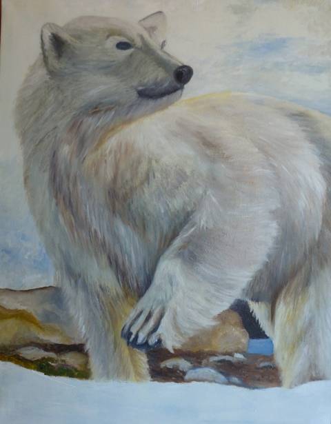 PAWS FOR THOUGHT 50cm x 65cm Oil on canvas