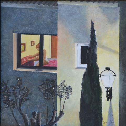 THE NEIGHBOUR 52cm x 52cm Oil on canvas