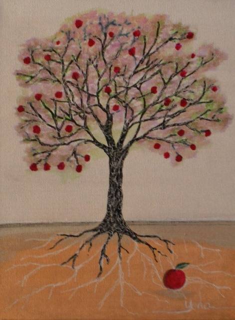 APPLE TREE Mini 18cm x 24cm Mixed medium