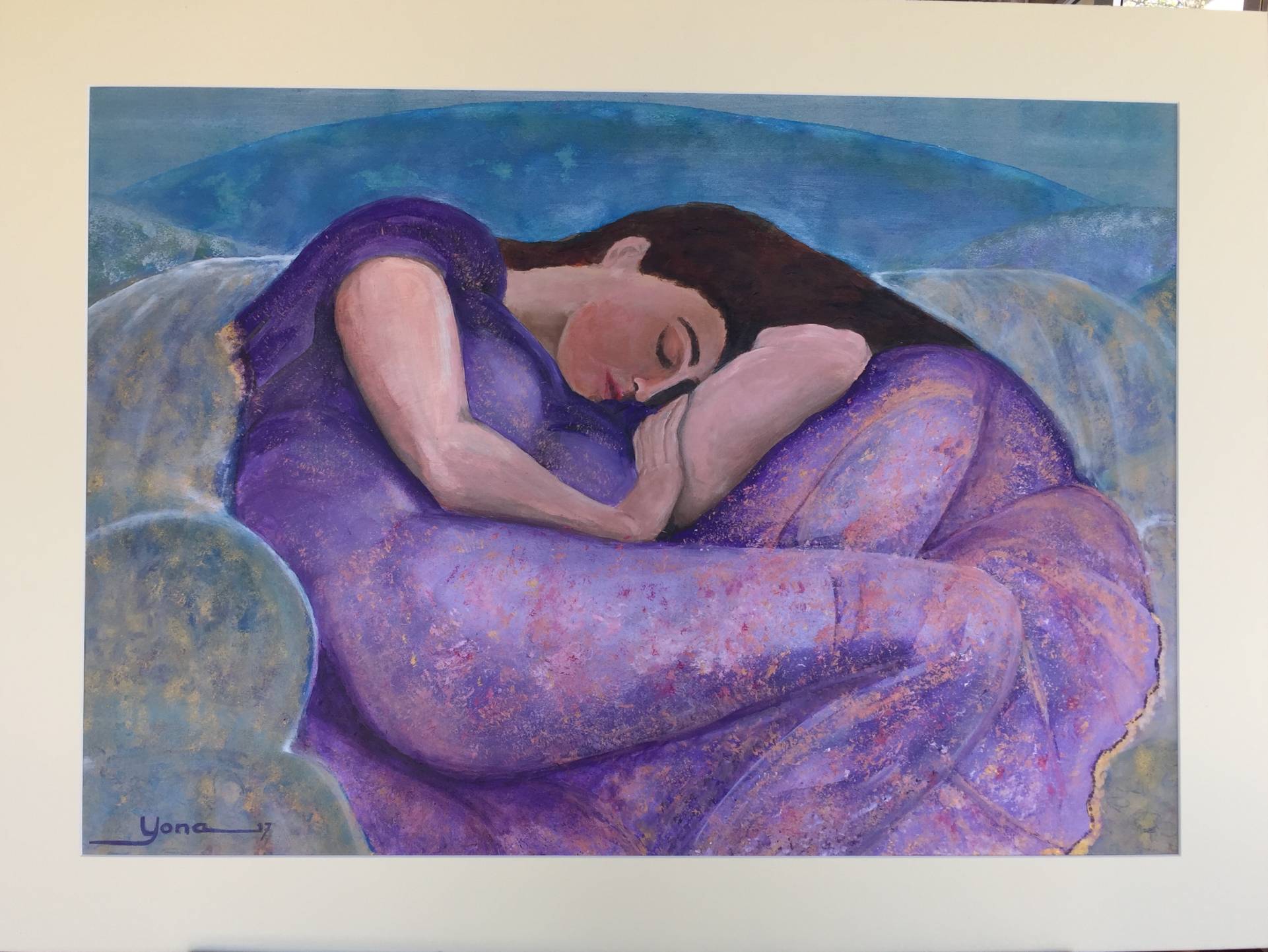SLEEPING LADY 90cm x 68cm Acrylic