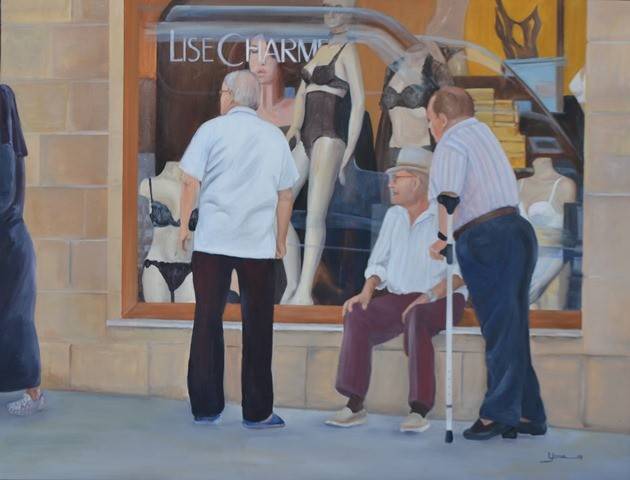 DIRTY OLD MEN 90cm x 70cm Oil on canvas