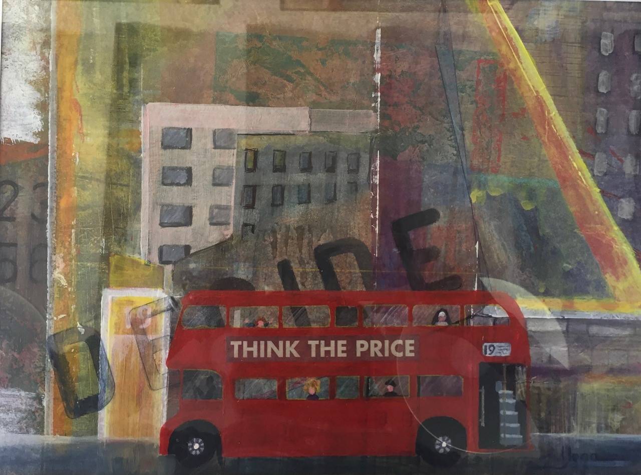 DAY TRIP 40cm x 30cm. Mixed Media