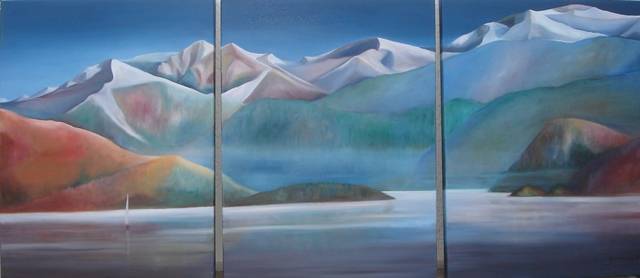 NORTHERN TRYPTICH 50cm x 70cm x 3cm Oil on canvas
