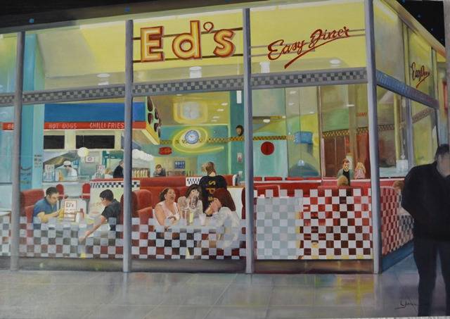 ED’S DINER 95cm x 65cm Oil on canvas