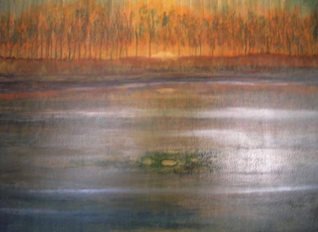 SILVER LAKE 80cm x 60cm Acrylic on canvas