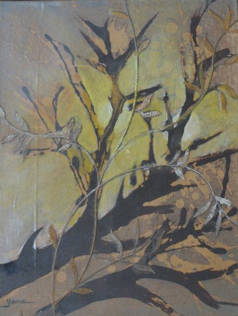 BRANCHES IN THE LIGHT 45cm x 53cm Mixed medium
